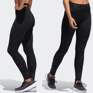 Adidas Design 2 Move High Rise Long Tights Black Pants Womens Size XS Supportive